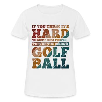 Golfplatz zum Golfen Golf - Frauen T-Shirt atmungsaktiv - Weiß - Vorne - AI Model Female 172 dark (172cm)