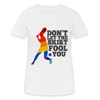 Tennisplatz Spruch Für Tennis - Frauen T-Shirt atmungsaktiv - Weiß - Vorne - AI Model Female 172 dark (172cm)