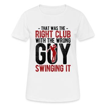 Golfplatz zum Golfen Golf - Frauen T-Shirt atmungsaktiv - Weiß - Vorne - AI Model Female 172 dark (172cm)