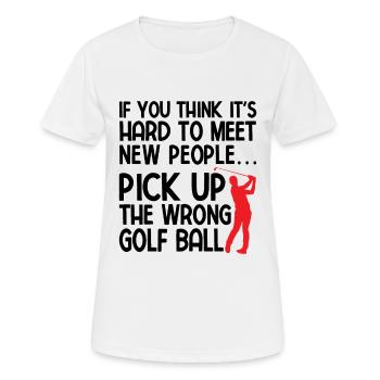 Golfplatz zum Golfen Golf - Frauen T-Shirt atmungsaktiv - Weiß - Vorne - AI Model Female 172 dark (172cm)