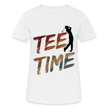 Golfplatz zum Golfen Golf - Frauen T-Shirt atmungsaktiv - Weiß - Vorne - AI Model Female 172 dark (172cm)