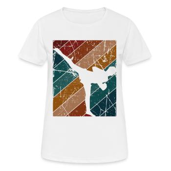 Kickboxing - Frauen T-Shirt atmungsaktiv - Weiß - Vorne - AI Model Female 172 dark (172cm)