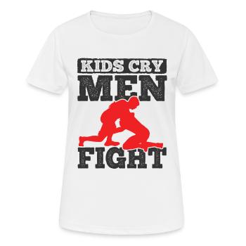 Grappling Martial Arts Wrestling - Frauen T-Shirt atmungsaktiv - Weiß - Vorne - AI Model Female 172 dark (172cm)