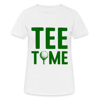 Golfplatz zum Golfen Golf - Frauen T-Shirt atmungsaktiv - Weiß - Vorne - AI Model Female 172 dark (172cm)