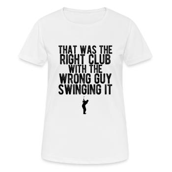 Golfplatz zum Golfen Golf - Frauen T-Shirt atmungsaktiv - Weiß - Vorne - AI Model Female 172 dark (172cm)