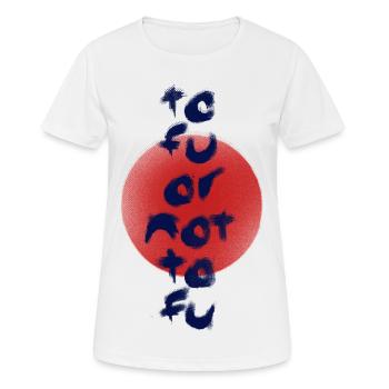 Tofu ou pas tofu - T-shirt respirant Femme - blanc - Devant - AI Model Female 172 dark (172cm)