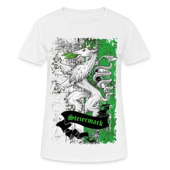 Steiermark - Frauen T-Shirt atmungsaktiv - Weiß - Vorne - AI Model Female 172 dark (172cm)