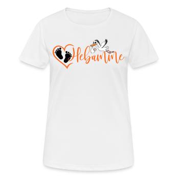 Hebamme - Frauen T-Shirt atmungsaktiv - Weiß - Vorne - AI Model Female 172 dark (172cm)