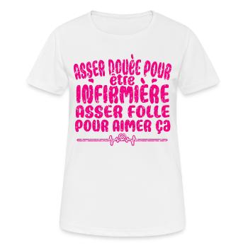 unique and original gift idea for a Nurse - Women's Breathable T-Shirt - white - Front - AI Model Female 172 dark (172cm)