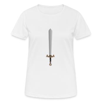 Vintage knight sword sword - Women's Breathable T-Shirt - white - Front - AI Model Female 172 dark (172cm)