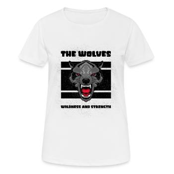 Angry wolf Wolves Animals Quotes Wolf Sayings - Women's Breathable T-Shirt - white - Front - AI Model Female 172 dark (172cm)