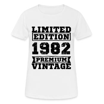 Vintage 1982 funny Birthday Quotes 40 Years 1982 - Women's Breathable T-Shirt - white - Front - AI Model Female 172 dark (172cm)