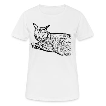 chat noir chat chaton doux cadeau de Noël - T-shirt respirant Femme - blanc - Devant - AI Model Female 172 dark (172cm)