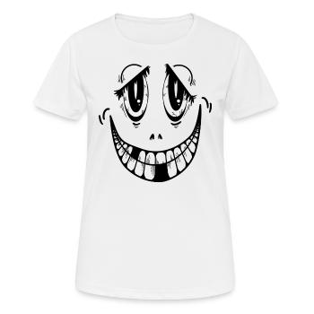 Visage souriant - T-shirt respirant Femme - blanc - Devant - AI Model Female 172 dark (172cm)