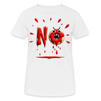 Donut mit bissigen No. - Frauen T-Shirt atmungsaktiv - Weiß - Vorne - AI Model Female 172 dark (172cm)