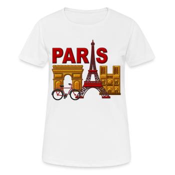 Ich erinnere mich, Paris Frankreich - Frauen T-Shirt atmungsaktiv - Weiß - Vorne - AI Model Female 172 dark (172cm)