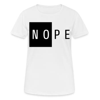 NOPE Black Gift - Women's Breathable T-Shirt - white - Front - AI Model Female 172 dark (172cm)
