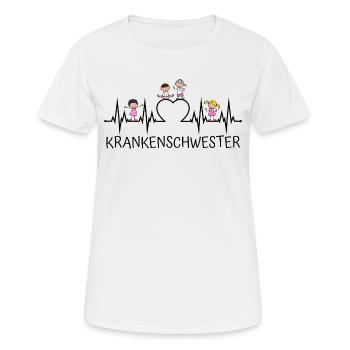 Krankenschwester Kinder Kinderkrankenschwester - Frauen T-Shirt atmungsaktiv - Weiß - Vorne - AI Model Female 172 dark (172cm)