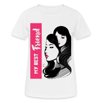 MEINE BESTEN FREUNDE - Frauen T-Shirt atmungsaktiv - Weiß - Vorne - AI Model Female 172 dark (172cm)