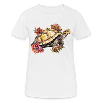 Jolie tortue - T-shirt respirant Femme - blanc - Devant - AI Model Female 172 dark (172cm)