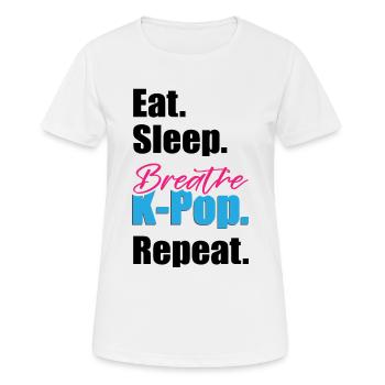 K-Pop Lover Corée du Sud - T-shirt respirant Femme - blanc - Devant - AI Model Female 172 dark (172cm)