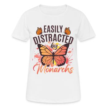 Monarch Mädchen - Frauen T-Shirt atmungsaktiv - Weiß - Vorne - AI Model Female 172 dark (172cm)
