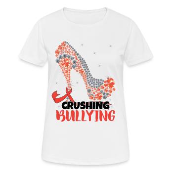Anti-Mobbing-Monat - Frauen T-Shirt atmungsaktiv - Weiß - Vorne - AI Model Female 172 dark (172cm)