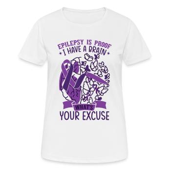 Epilepsy Is Proof - Women's Breathable T-Shirt - white - Front - AI Model Female 172 dark (172cm)