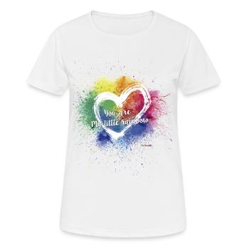 Petit arc-en-ciel - T-shirt respirant Femme - blanc - Devant - AI Model Female 172 dark (172cm)