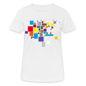 Farben - Frauen T-Shirt atmungsaktiv - Weiß - Vorne - AI Model Female 172 dark (172cm)