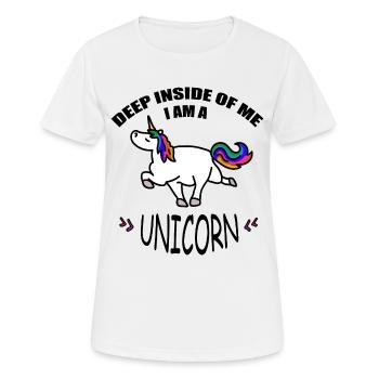 unicorn - Frauen T-Shirt atmungsaktiv - Weiß - Vorne - AI Model Female 172 dark (172cm)