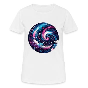 Galaxie - T-shirt respirant Femme - blanc - Devant - AI Model Female 172 dark (172cm)
