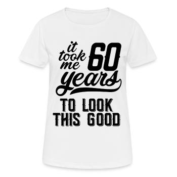 60 years - Women's Breathable T-Shirt - white - Front - AI Model Female 172 dark (172cm)
