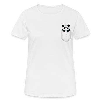 Pocket Panda - Women's Breathable T-Shirt - white - Front - AI Model Female 172 dark (172cm)