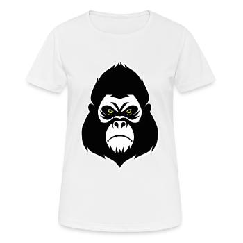 Gorilla - Frauen T-Shirt atmungsaktiv - Weiß - Vorne - AI Model Female 172 dark (172cm)