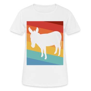 Esel - Frauen T-Shirt atmungsaktiv - Weiß - Vorne - AI Model Female 172 dark (172cm)