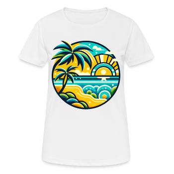 tropical paradise - Frauen T-Shirt atmungsaktiv - Weiß - Vorne - AI Model Female 172 dark (172cm)