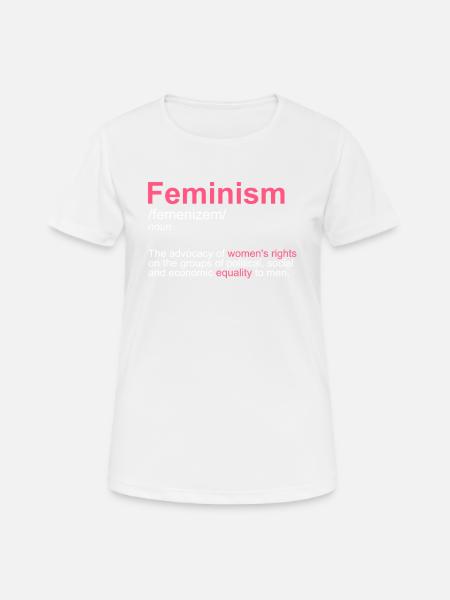 Progressive intersektionale Feminismusdefinition - Frauen T-Shirt atmungsaktiv - Weiß