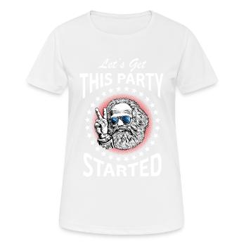 Chemise du parti communiste Karl Marx Marxisme socialiste - T-shirt respirant Femme - blanc - Devant - AI Model Female 172 dark (172cm)