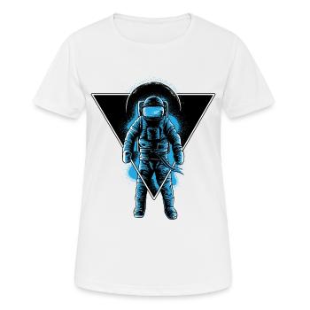 Surfer sur les astronautes de l'espace - T-shirt respirant Femme - blanc - Devant - AI Model Female 172 dark (172cm)