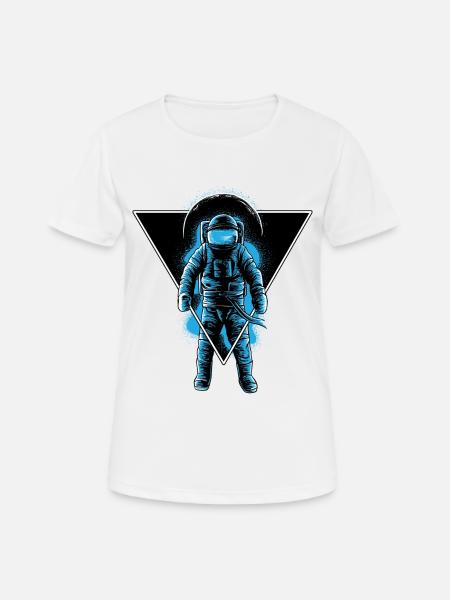 Space Astronaut Galaxy surfer - Women's Breathable T-Shirt - white