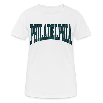 Philadelphie - T-shirt respirant Femme - blanc - Devant - AI Model Female 172 dark (172cm)