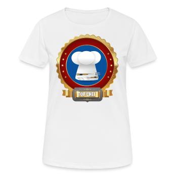 Top Chef for cooking - Women's Breathable T-Shirt - white - Front - AI Model Female 172 dark (172cm)