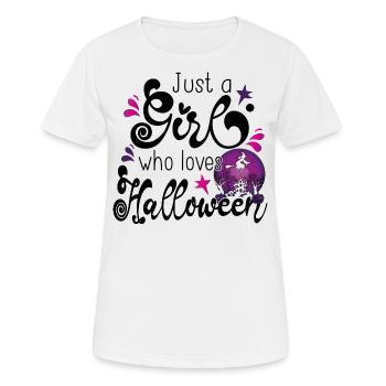 Halloween Girl November Gift Cadeau - T-shirt respirant Femme - blanc - Devant - AI Model Female 172 dark (172cm)