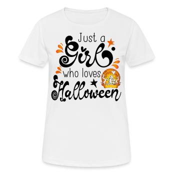 Halloween Girl November Gift Cadeau - T-shirt respirant Femme - blanc - Devant - AI Model Female 172 dark (172cm)