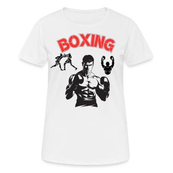 Boxe - T-shirt respirant Femme - blanc - Devant - AI Model Female 172 dark (172cm)