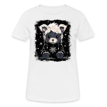 Cute Emo Teddy Bear - Women's Breathable T-Shirt - white - Front - AI Model Female 172 dark (172cm)