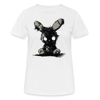 Mignon lapin effrayant - T-shirt respirant Femme - blanc - Devant - AI Model Female 172 dark (172cm)