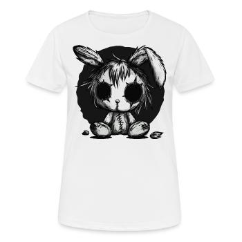 Cute Creepy Rabbit - Women's Breathable T-Shirt - white - Front - AI Model Female 172 dark (172cm)