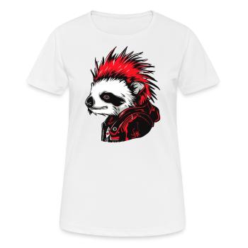 Cooles Punkrock Faultier - Frauen T-Shirt atmungsaktiv - Weiß - Vorne - AI Model Female 172 dark (172cm)